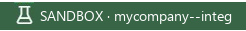 Org type badge in the status bar